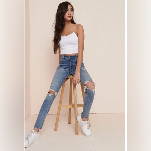 Garage Denim - Garage Ultra High Rise Distressed Jeans, Sz 3